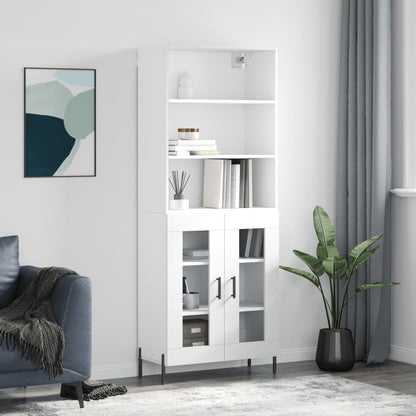 vidaXL Highboard White 69,5x34x180 cm Engineered Wood