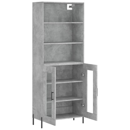 vidaXL Highboard Concrete Grey 69,5x34x180 cm Engineered Wood