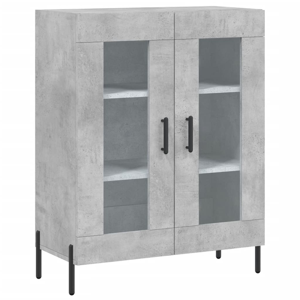 vidaXL Highboard Concrete Grey 69,5x34x180 cm Engineered Wood