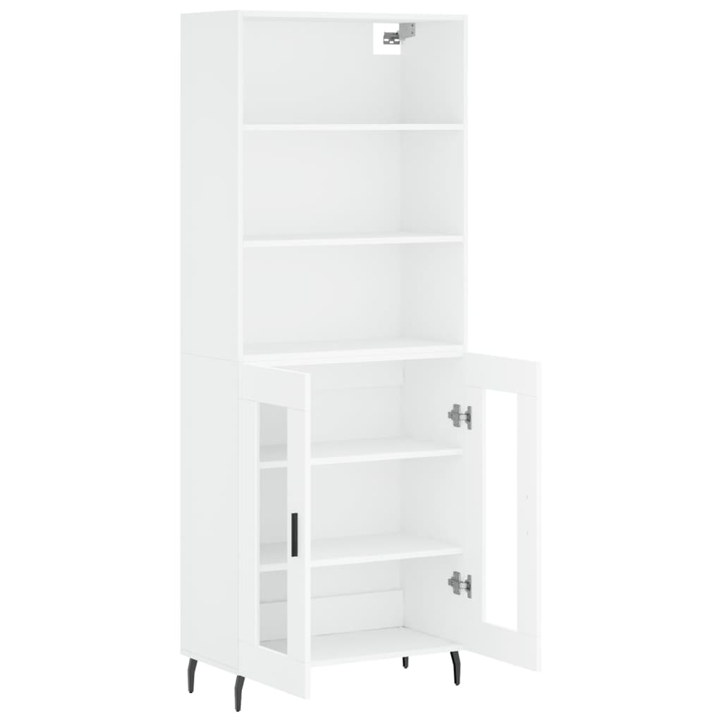 vidaXL Highboard White 69,5x34x180 cm Engineered Wood