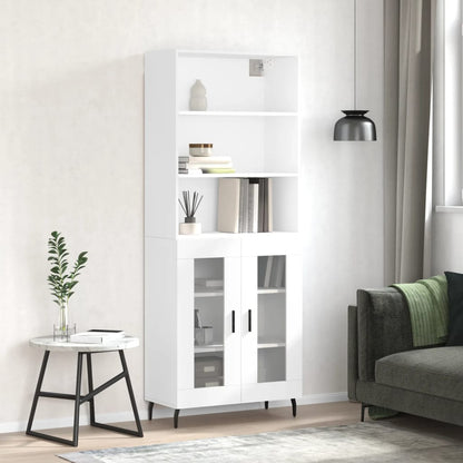 vidaXL Highboard White 69,5x34x180 cm Engineered Wood