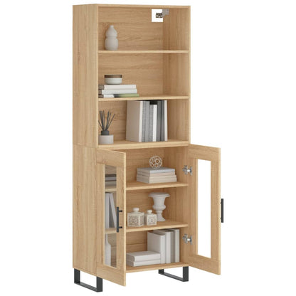 vidaXL Highboard Sonoma Oak 69.5x34x180 cm Engineered Wood