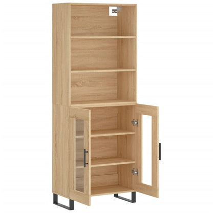 vidaXL Highboard Sonoma Oak 69.5x34x180 cm Engineered Wood