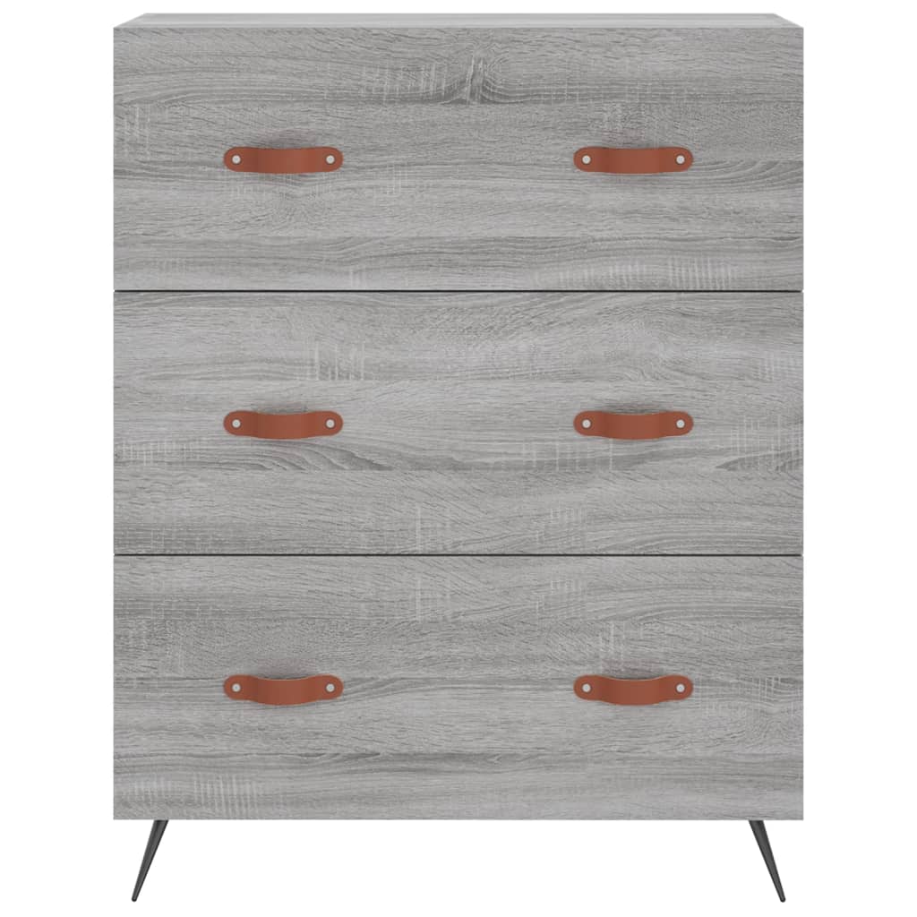 vidaXL Highboard Grey Sonoma 69.5x34x180 cm Engineered Wood