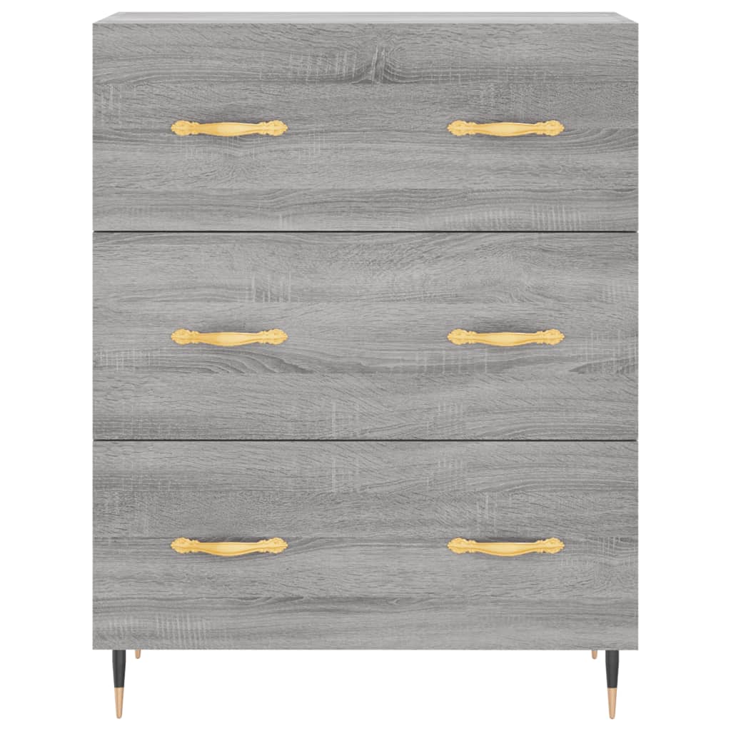 vidaXL Highboard Grey Sonoma 69,5x34x180 cm Engineered Wood