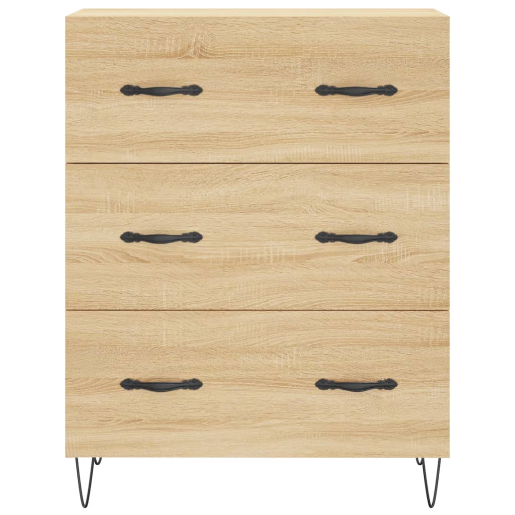 vidaXL Highboard Sonoma Oak 69.5x34x180 cm Engineered Wood