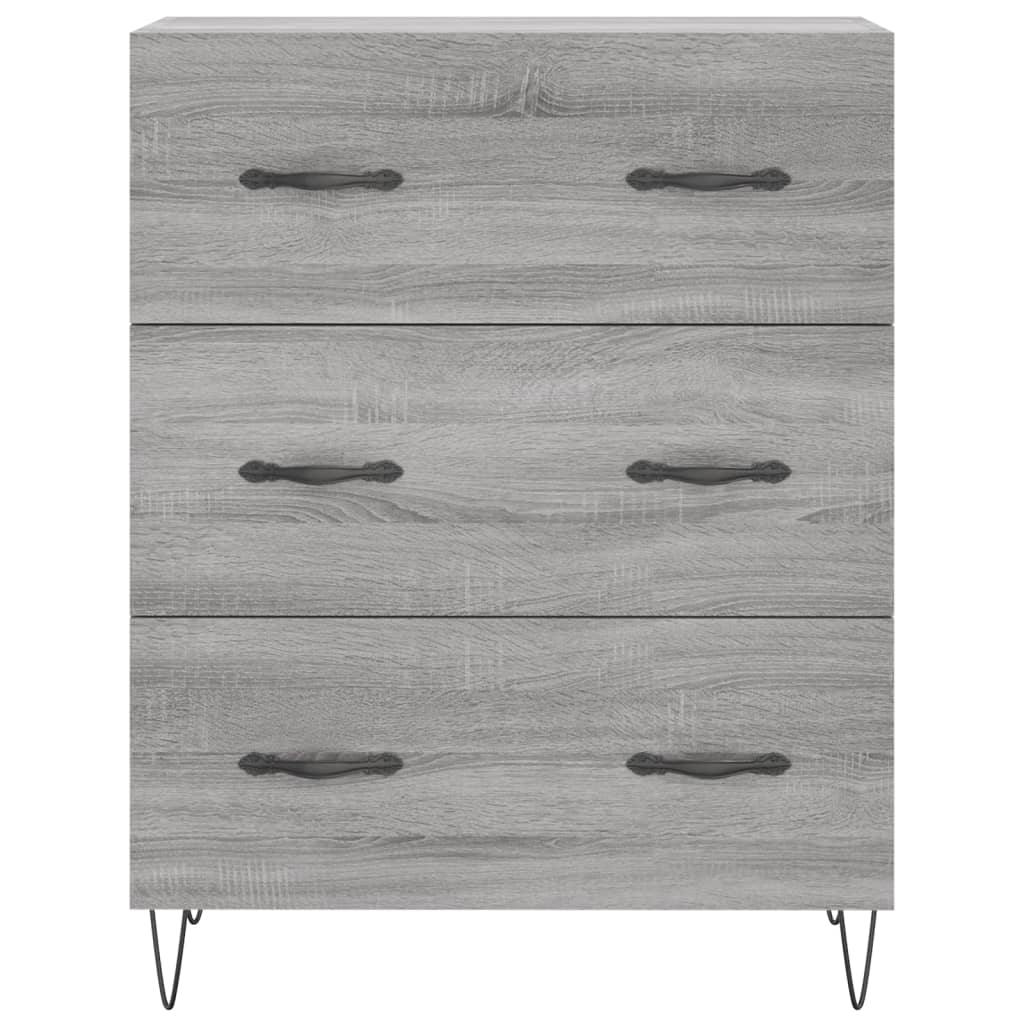 vidaXL Highboard Grey Sonoma 69,5x34x180 cm Engineered Wood
