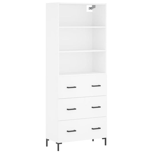 vidaXL Highboard White 69.5x34x180 cm Engineered Wood