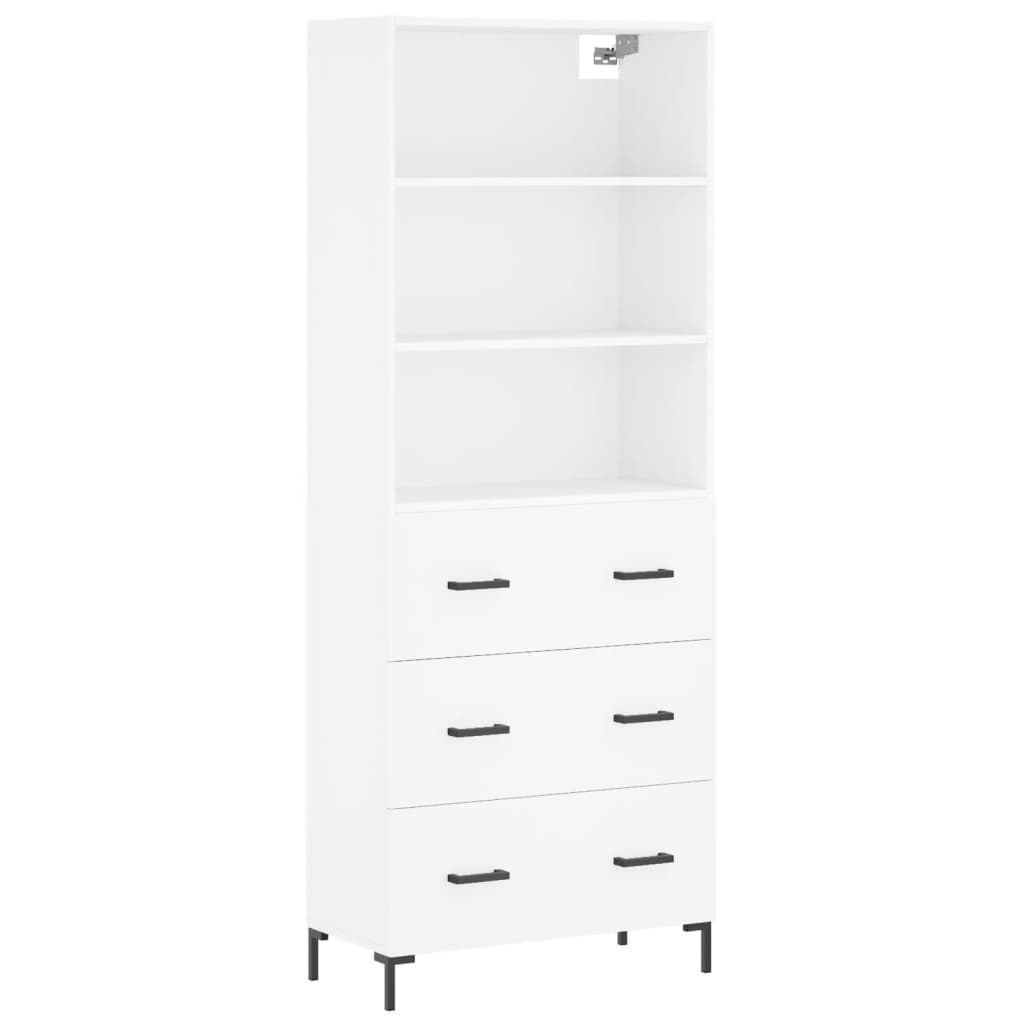 vidaXL Highboard White 69,5x34x180 cm Engineered Wood