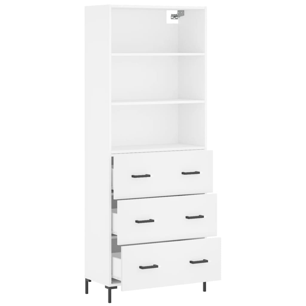 vidaXL Highboard White 69,5x34x180 cm Engineered Wood