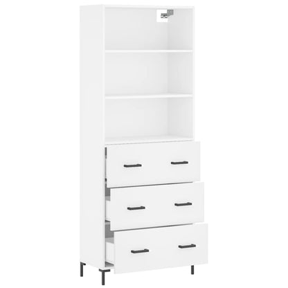 vidaXL Highboard White 69,5x34x180 cm Engineered Wood