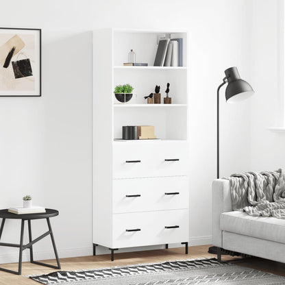 vidaXL Highboard White 69,5x34x180 cm Engineered Wood