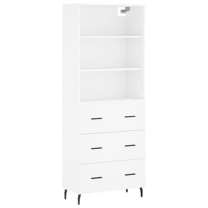 vidaXL Highboard White 69,5x34x180 cm Engineered Wood