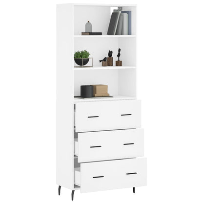 vidaXL Highboard White 69,5x34x180 cm Engineered Wood