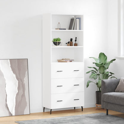 vidaXL Highboard White 69,5x34x180 cm Engineered Wood