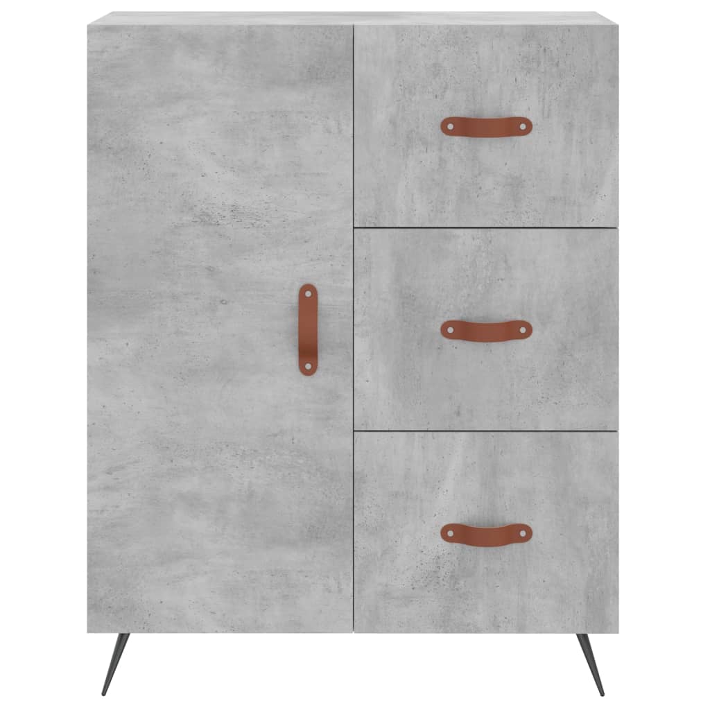 vidaXL Highboard Concrete Grey 69,5x34x180 cm Engineered Wood