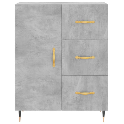 vidaXL Highboard Concrete Grey 69.5x34x180 cm Engineered Wood