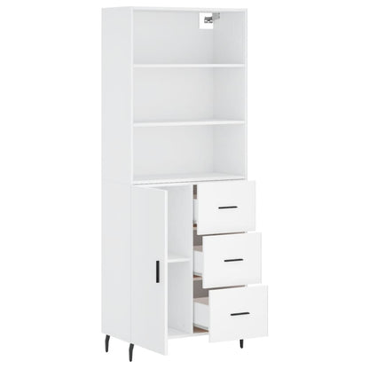 vidaXL Highboard White 69,5x34x180 cm Engineered Wood