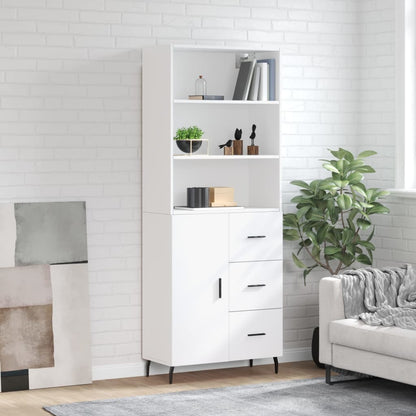 vidaXL Highboard White 69,5x34x180 cm Engineered Wood