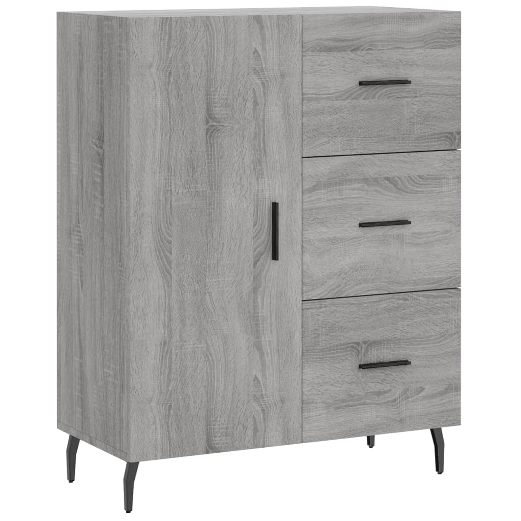 vidaXL Highboard Grey Sonoma 69,5x34x180 cm Engineered Wood
