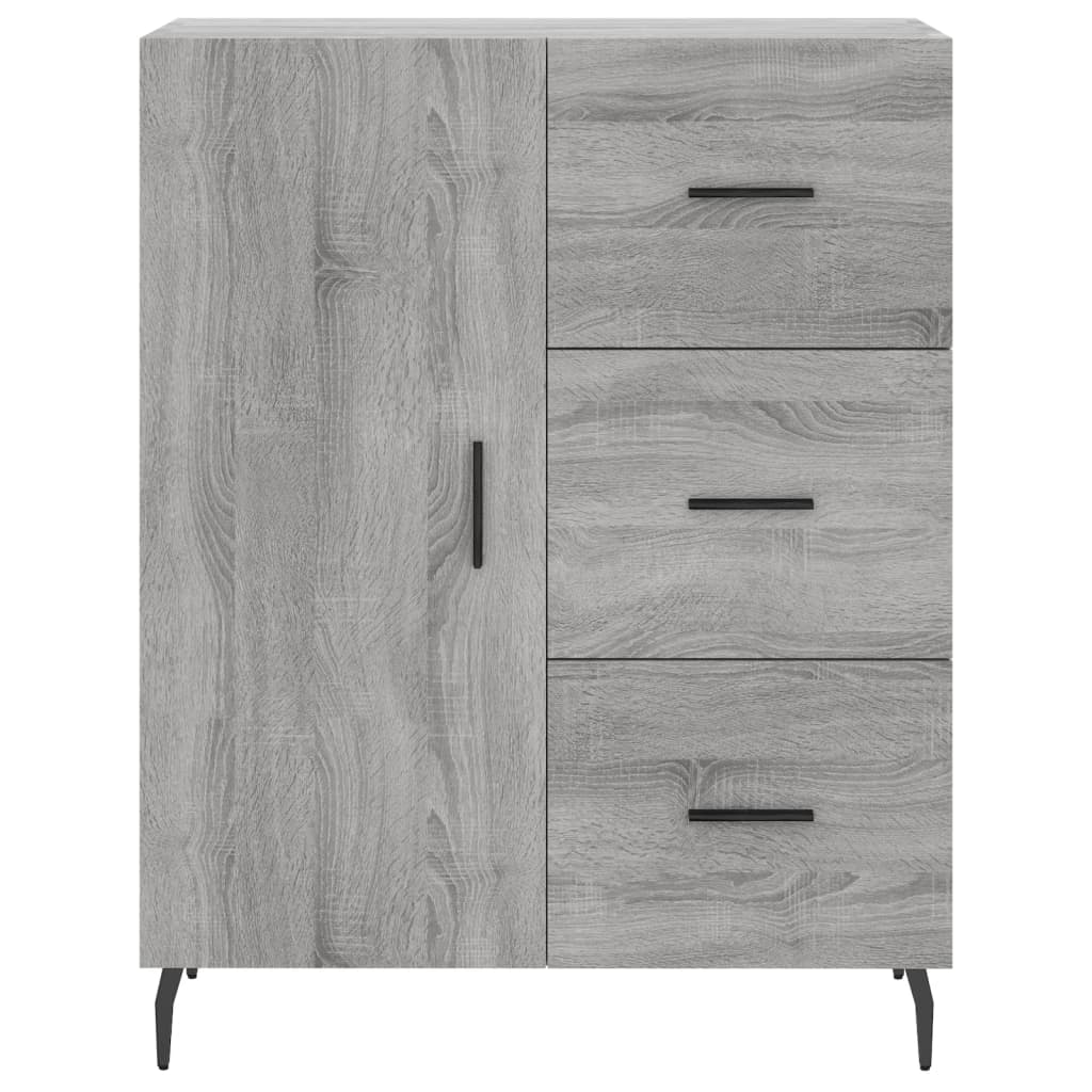 vidaXL Highboard Grey Sonoma 69,5x34x180 cm Engineered Wood