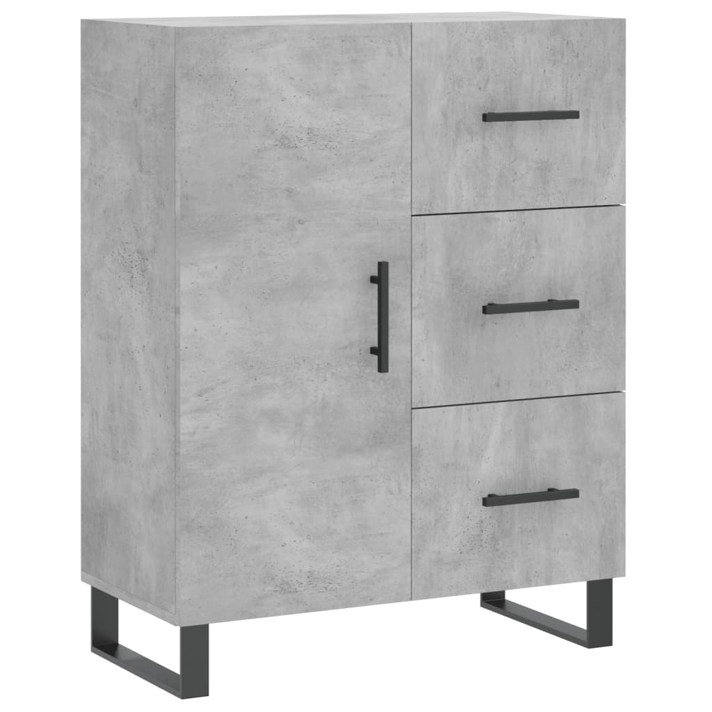 vidaXL Highboard Concrete Grey 69,5x34x180 cm Engineered Wood
