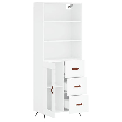 vidaXL Highboard White 69.5x34x180 cm Engineered Wood