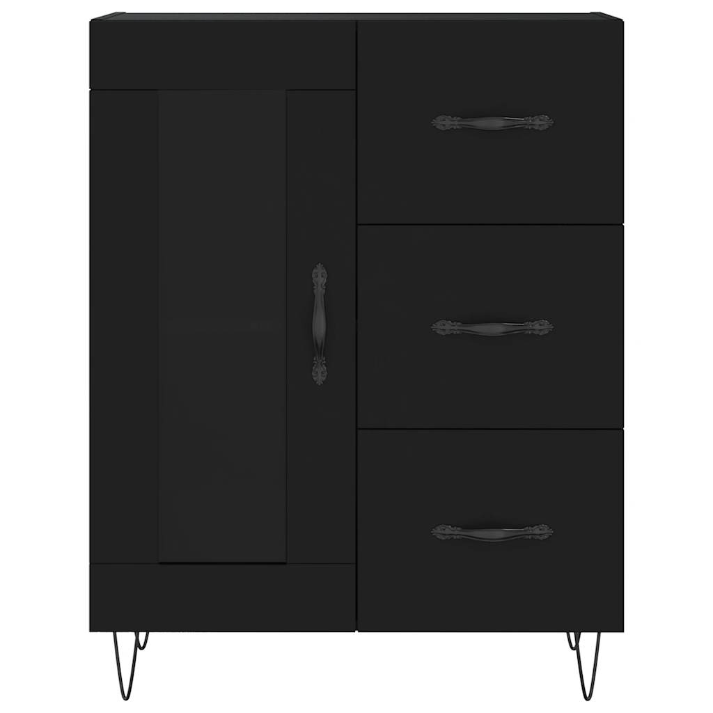 vidaXL Highboard Black 69.5x34x180 cm Engineered Wood