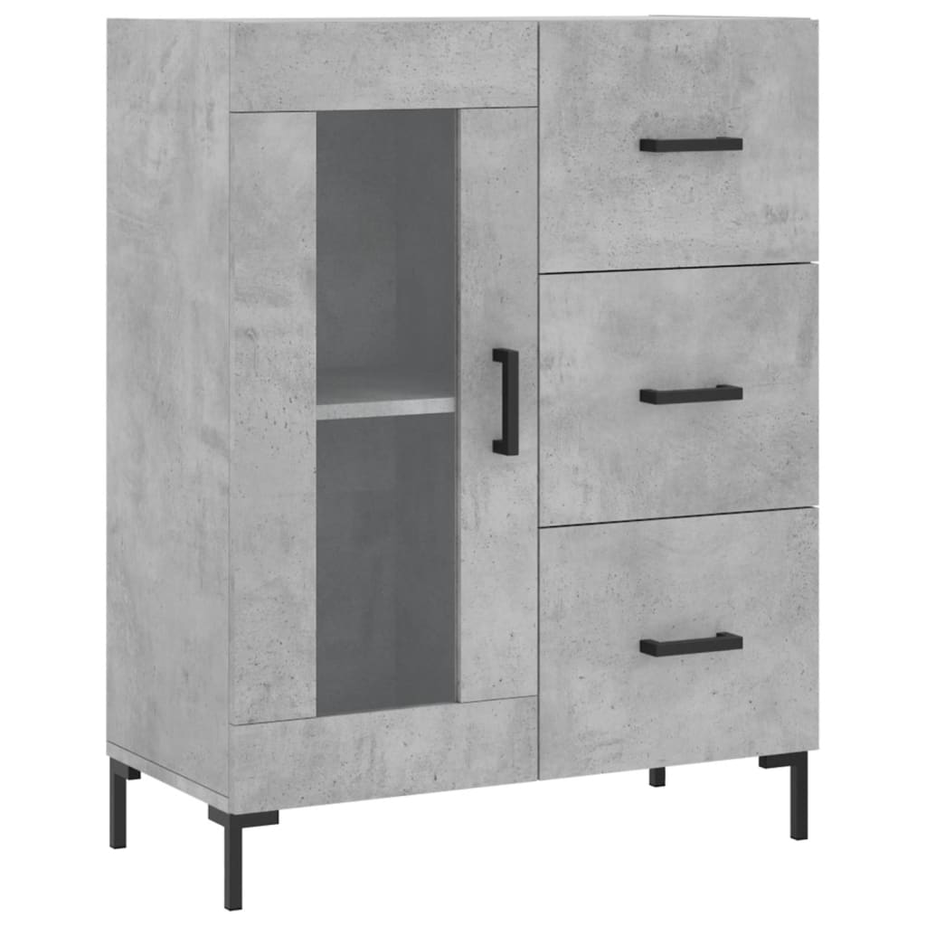 vidaXL Highboard Concrete Grey 69,5x34x180 cm Engineered Wood