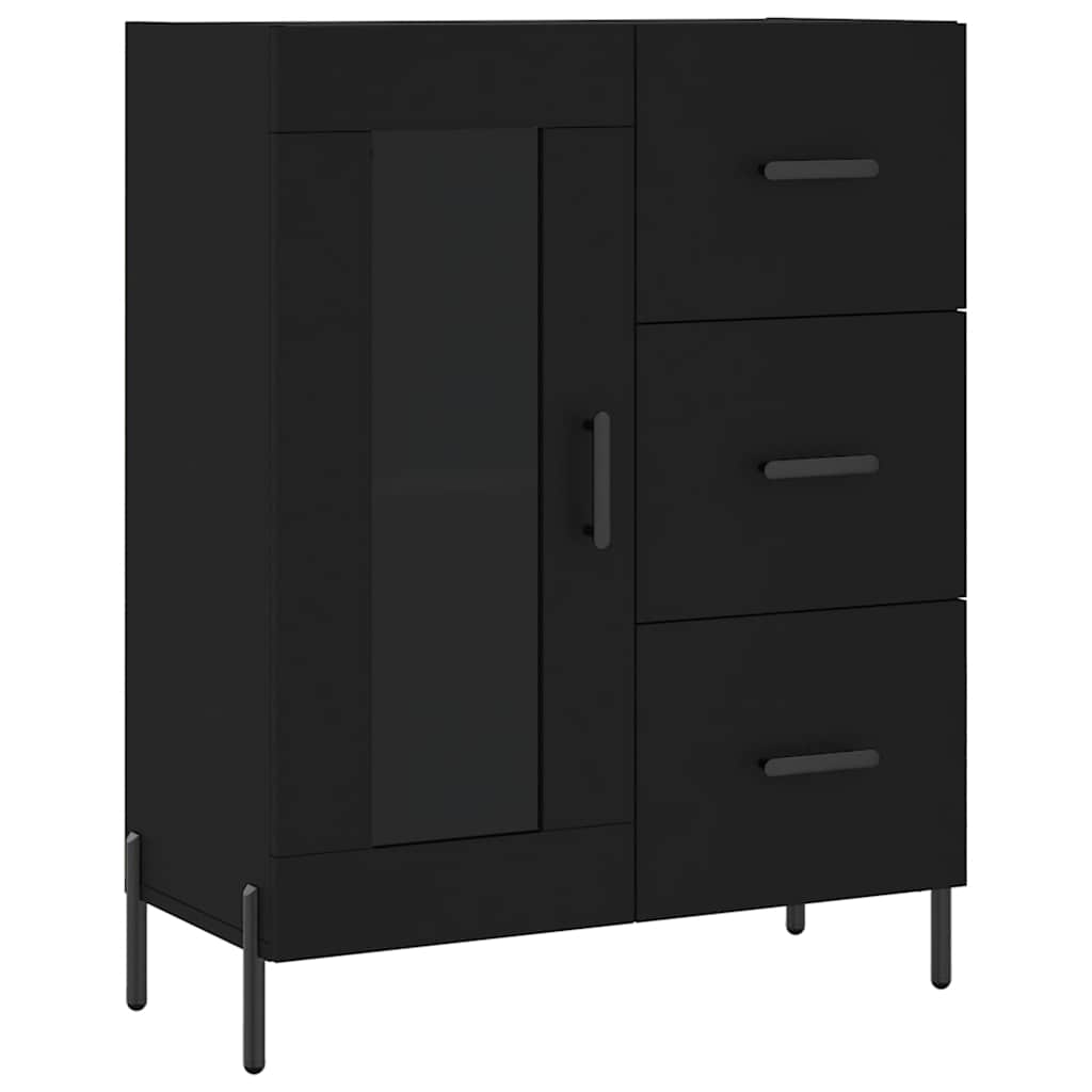 vidaXL Highboard Black 69,5x34x180 cm Engineered Wood