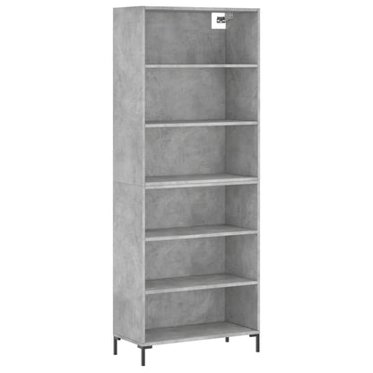 vidaXL Highboard Concrete Grey 69,5x32,5x180 cm Engineered Wood