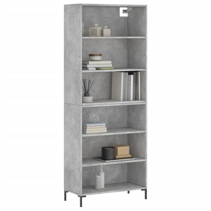 vidaXL Highboard Concrete Grey 69,5x32,5x180 cm Engineered Wood