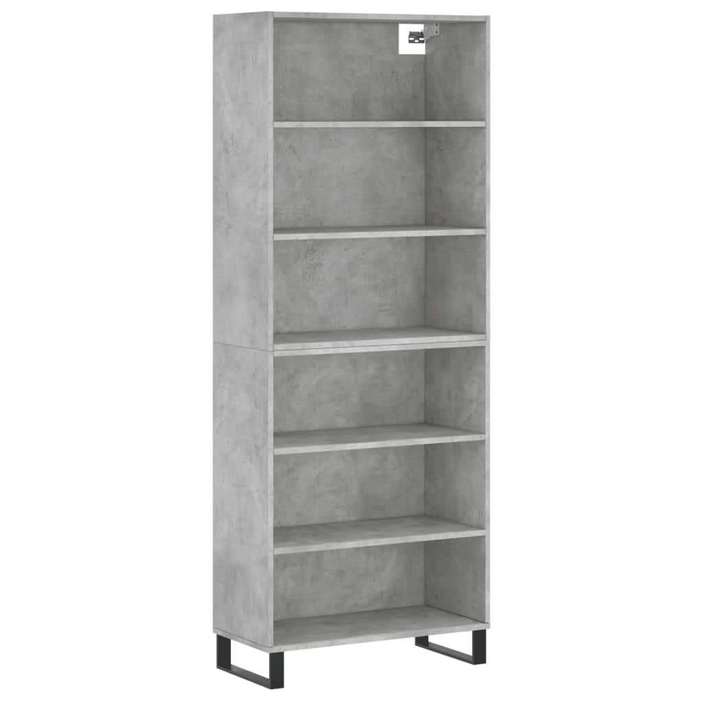 vidaXL Highboard Concrete Grey 69,5x32,5x180 cm Engineered Wood