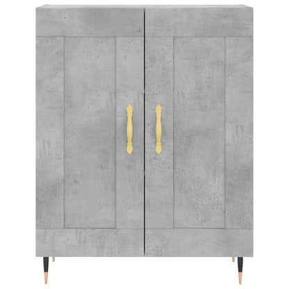 vidaXL Highboard Concrete Grey 69.5x34x180 cm Engineered Wood
