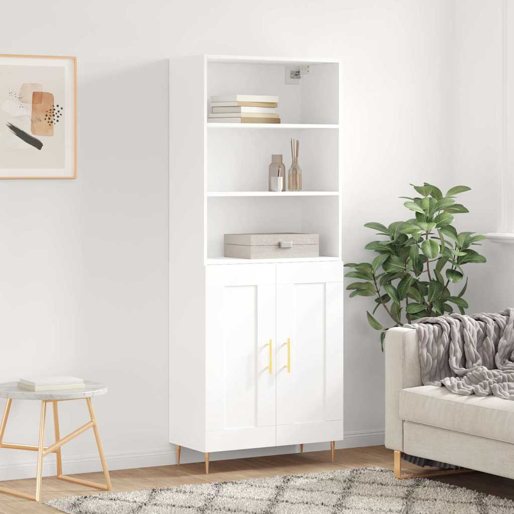 vidaXL Highboard White 69,5x34x180 cm Engineered Wood