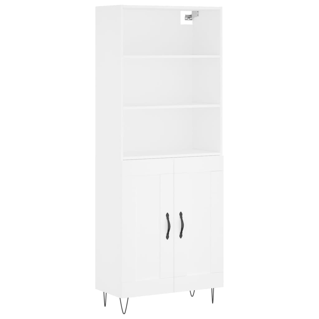 vidaXL Highboard White 69,5x34x180 cm Engineered Wood
