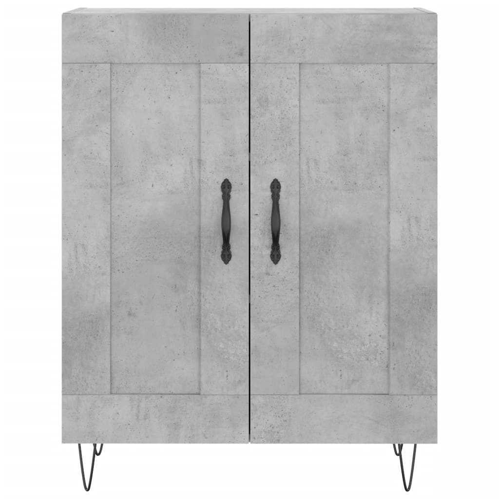 vidaXL Highboard Concrete Grey 69.5x34x180 cm Engineered Wood