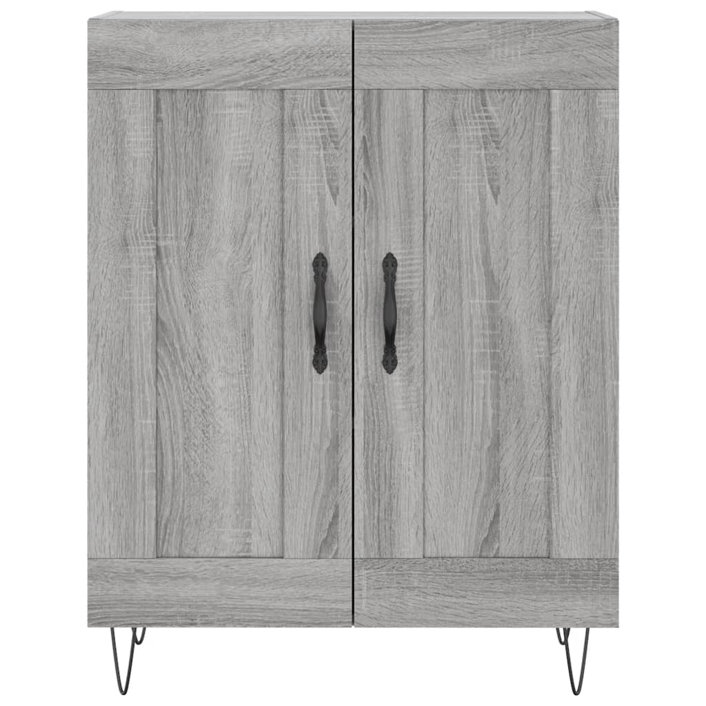 vidaXL Highboard Grey Sonoma 69,5x34x180 cm Engineered Wood