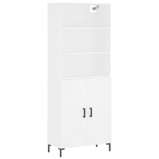 vidaXL Highboard White 69,5x34x180 cm Engineered Wood