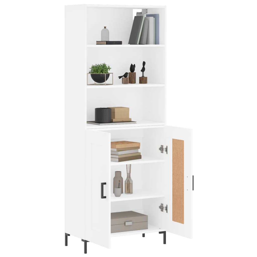 vidaXL Highboard White 69,5x34x180 cm Engineered Wood