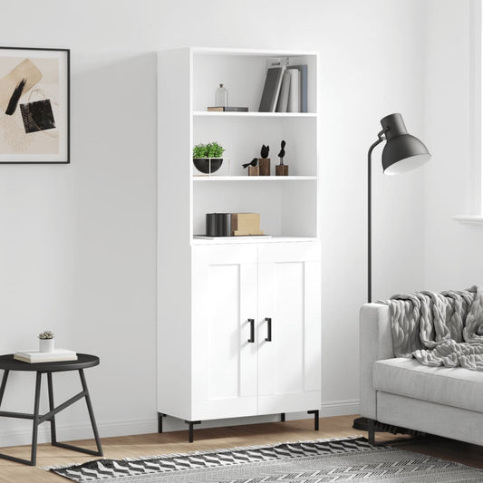 vidaXL Highboard White 69,5x34x180 cm Engineered Wood