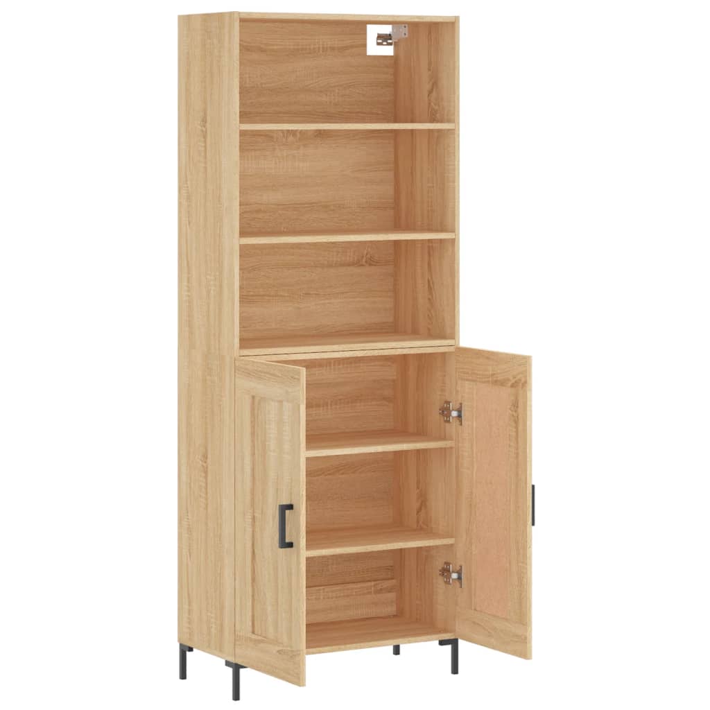 vidaXL Highboard Sonoma Oak 69,5x34x180 cm Engineered Wood