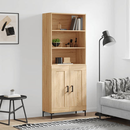 vidaXL Highboard Sonoma Oak 69,5x34x180 cm Engineered Wood