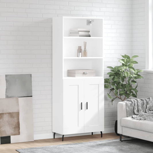 vidaXL Highboard White 69,5x34x180 cm Engineered Wood