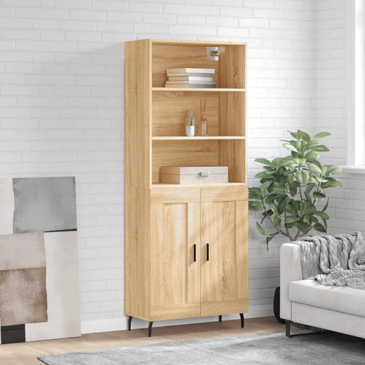 vidaXL Highboard Sonoma Oak 69,5x34x180 cm Engineered Wood