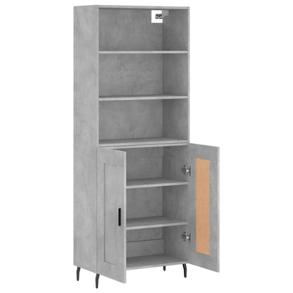 vidaXL Highboard Concrete Grey 69,5x34x180 cm Engineered Wood