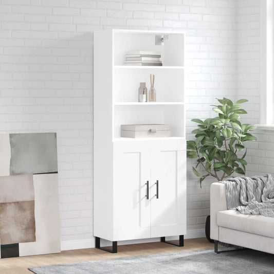 vidaXL Highboard White 69.5x34x180 cm Engineered Wood