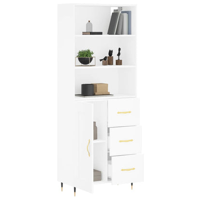 vidaXL Highboard White 69,5x34x180 cm Engineered Wood