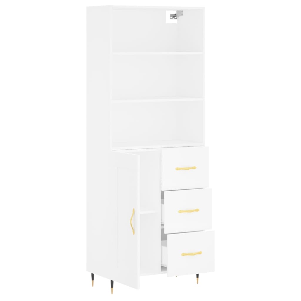 vidaXL Highboard White 69.5x34x180 cm Engineered Wood