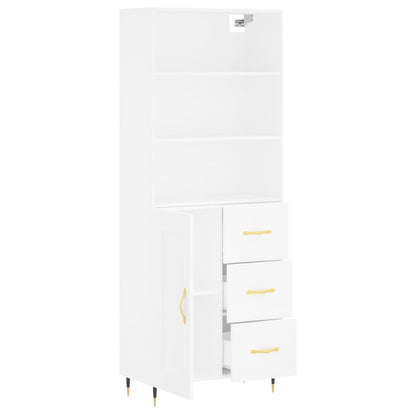 vidaXL Highboard White 69.5x34x180 cm Engineered Wood